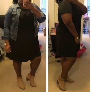 Slinky Black Michael Kors Knee Length Dress 2X